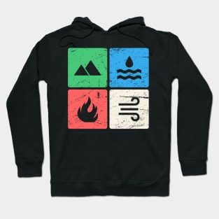 Vintage Four Elements Icons Hoodie